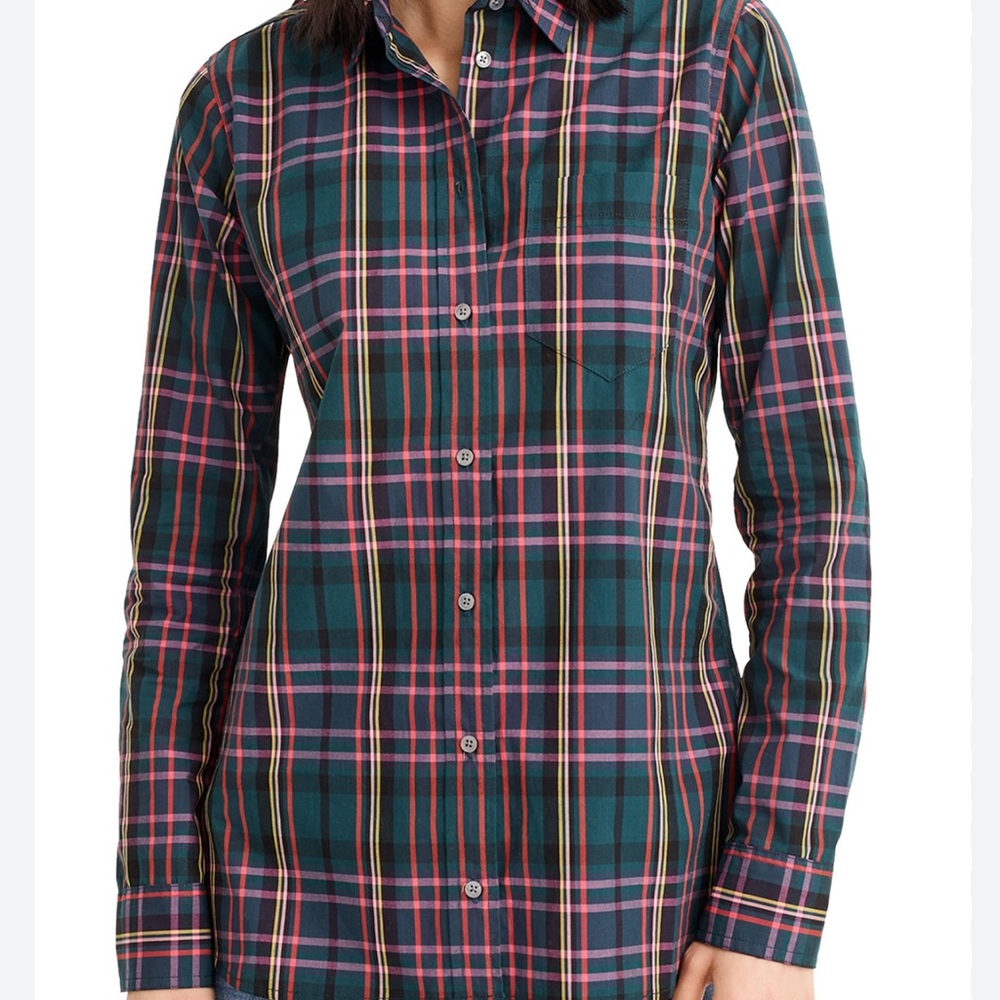 NWOT J.Crew Classic-fit boy shirt in J.Crew Signature Tartan